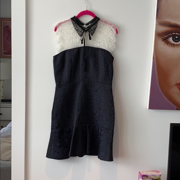 Sandro “Flavia” brocade lace mini dress 1/S - Picture 5 of 8